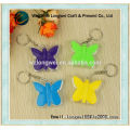 plastic key chain/butterfly flashlight keyring/cool keychain